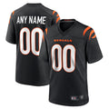 Punc Custom C.Bengals Home Replica Game Football Jerseys - Black - Custom