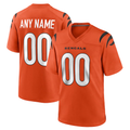 Punc Custom C.Bengals Orange Alternate Game Stitched Jerseys