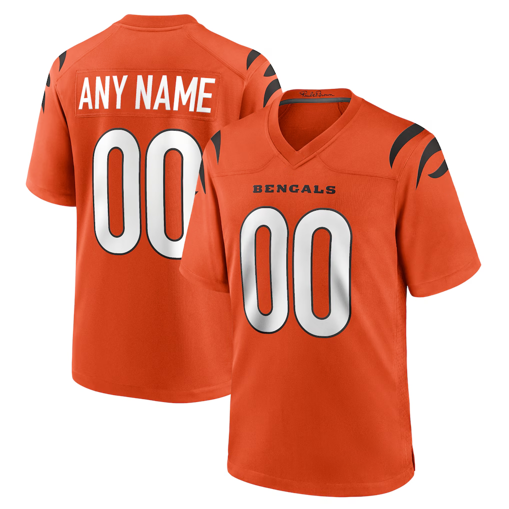 Punc Custom C.Bengals Orange Alternate Game Stitched Jerseys