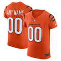 Punc Custom C.Bengals Orange Alternate Vapor F.U.S.E. Elite Stitched Jerseys