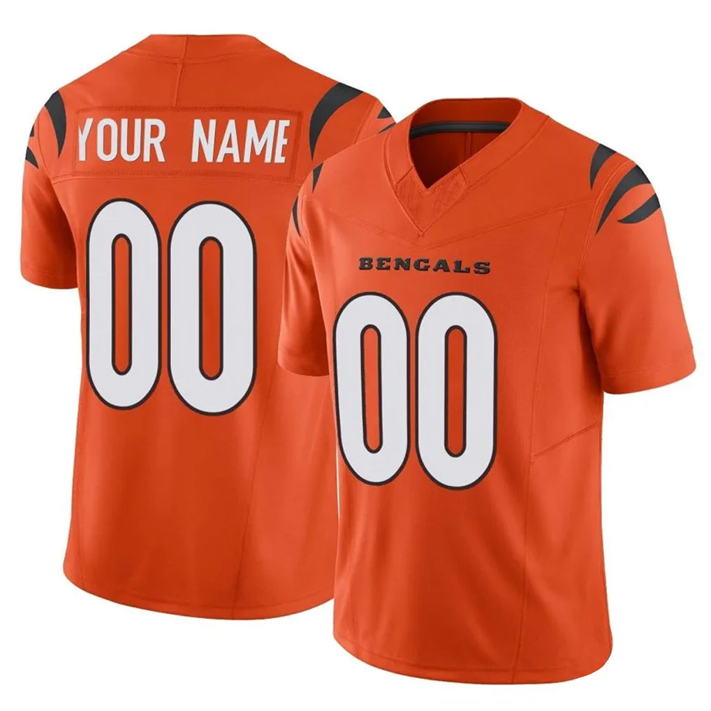 Punc Custom C.Bengals Orange Vapor F.U.S.E. Limited Home Game Any Name & Numbers Stitched Jerseys