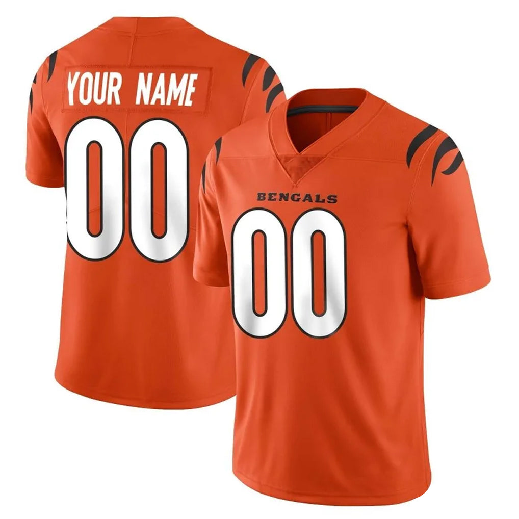 Punc Custom C.Bengals Orange Vapor Untouchable Limited Home Game Any Name & Numbers Stitched Jerseys