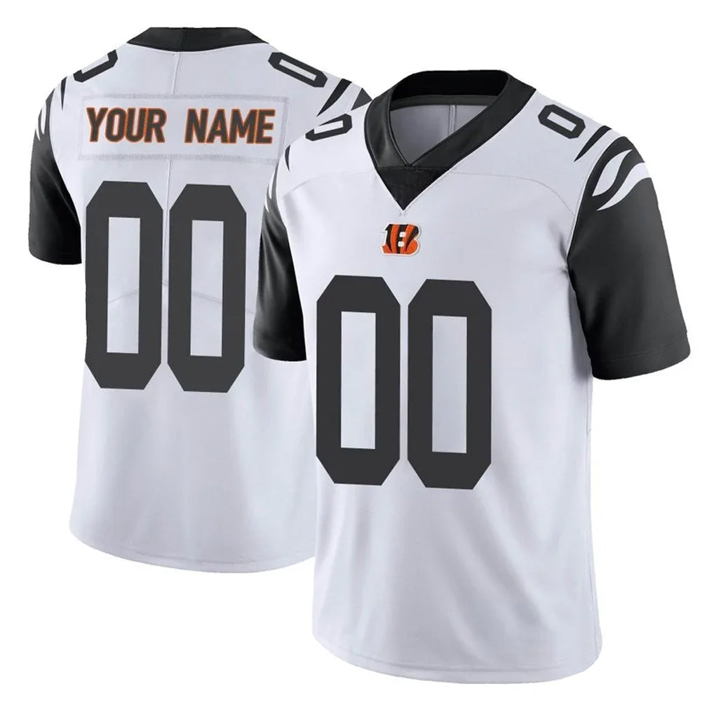 Punc Custom C.Bengals White Color Rush Vapor Untouchable Limted Home Game Any Name & Numbers Stitched Jerseys