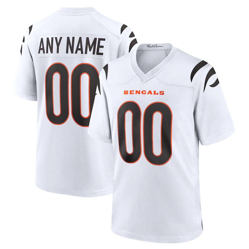 Punc Custom C.Bengals White Game Stitched Jerseys