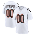 Punc Custom C.Bengals White Game Stitched Jerseys