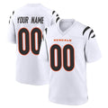 Punc Custom C.Bengals White Home Game Any Name & Numbers Stitched Jerseys