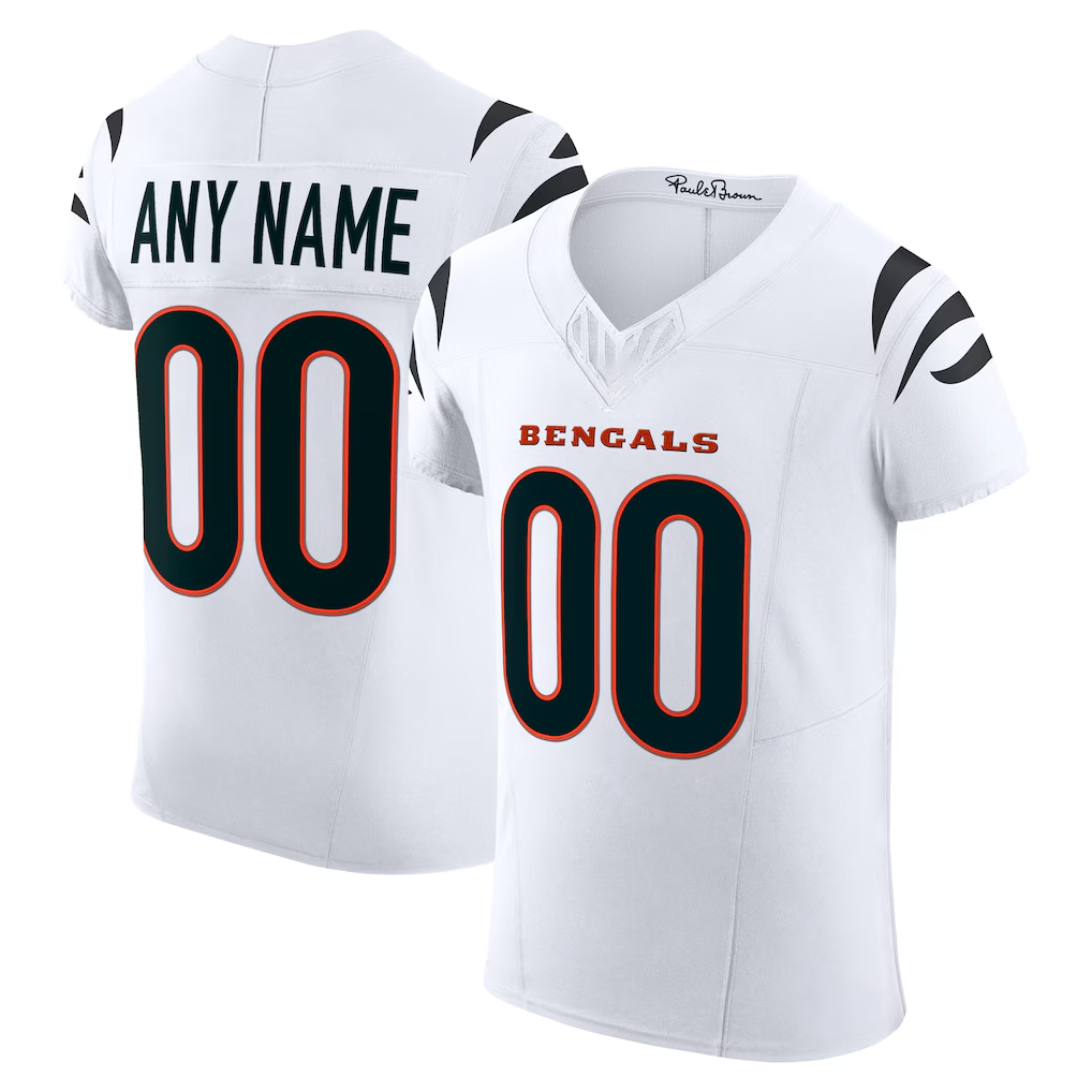 Punc Custom C.Bengals White Vapor F.U.S.E. Elite Stitched Jerseys
