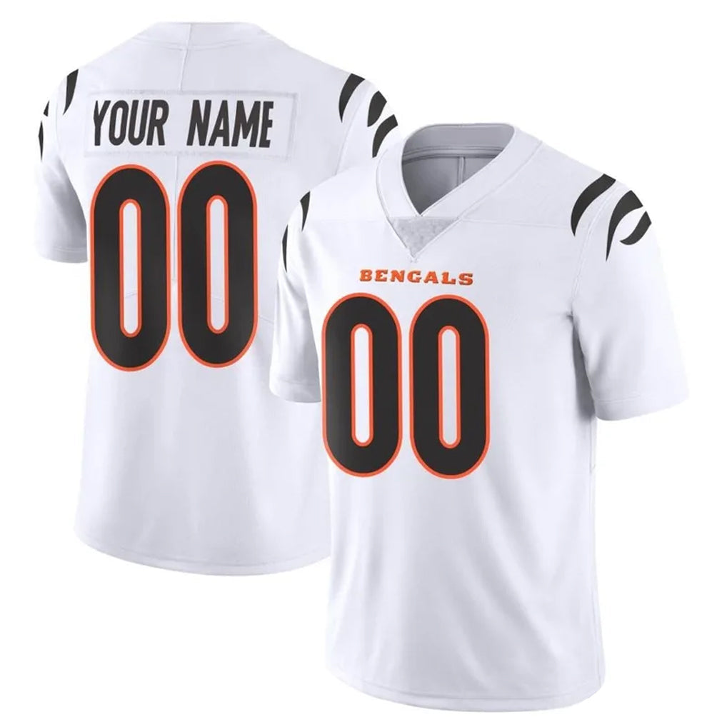 Punc Custom C.Bengals White Vapor Untouchable Limited Home Game Any Name & Numbers Stitched Jerseys