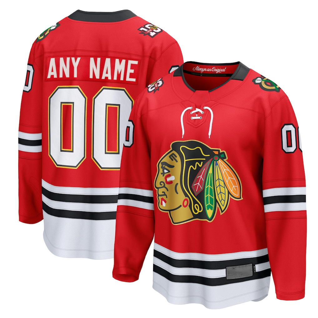 Punc Custom C.Blackhawks Red Centennial Breakaway Jerseys