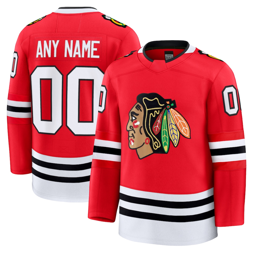 Punc Custom C.Blackhawks Red Home Premium Jerseys
