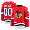 Punc Custom C.Blackhawks Red Home Premium Jerseys