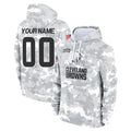 Punc Custom C.Browns Arctic Camo Salute to Service Hoodies Limited Any Name & Numbers Stitched Jerseys