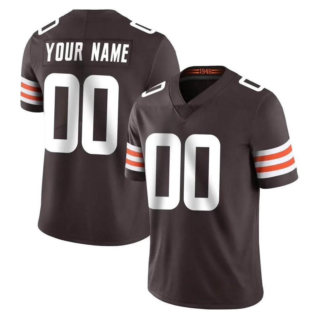 Punc Custom C.Browns Brown Color Vapor Untouchable Limited Home Game Any Name & Numbers Stitched Jerseys