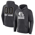 Punc Custom C.Browns Charcoal Primetime Logo Hoodie Any Name & Numbers Stitched Jerseys