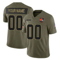 Punc Custom C.Browns Olive 2025 Salute to Service Limited Home Game Any Name & Numbers Stitched Jerseys