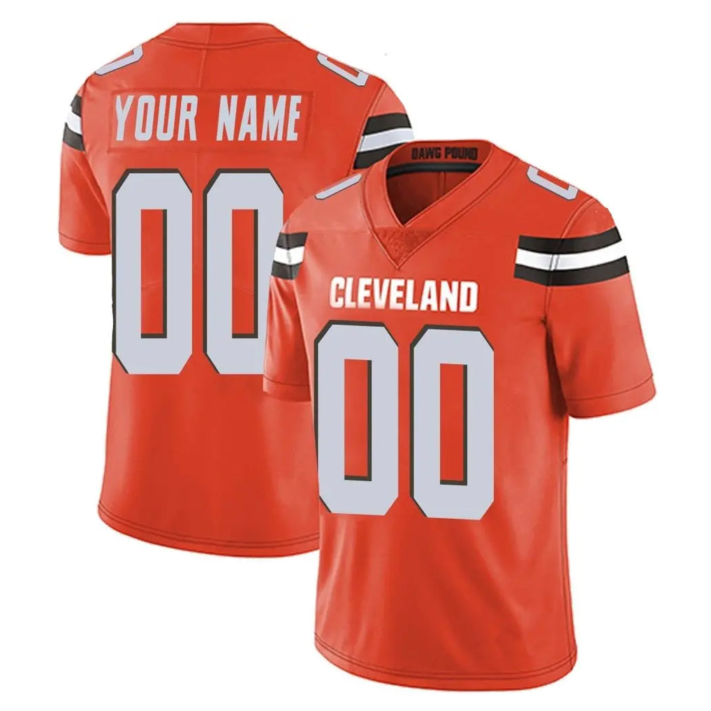 Punc Custom C.Browns Orange Alternate Vapor Untouchable Limited Home Game Any Name & Numbers Stitched Jerseys