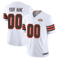 Punc Custom C.Browns White Limited Vapor F.U.S.E. Alternate Game Any Name & Numbers Stitched Jerseys