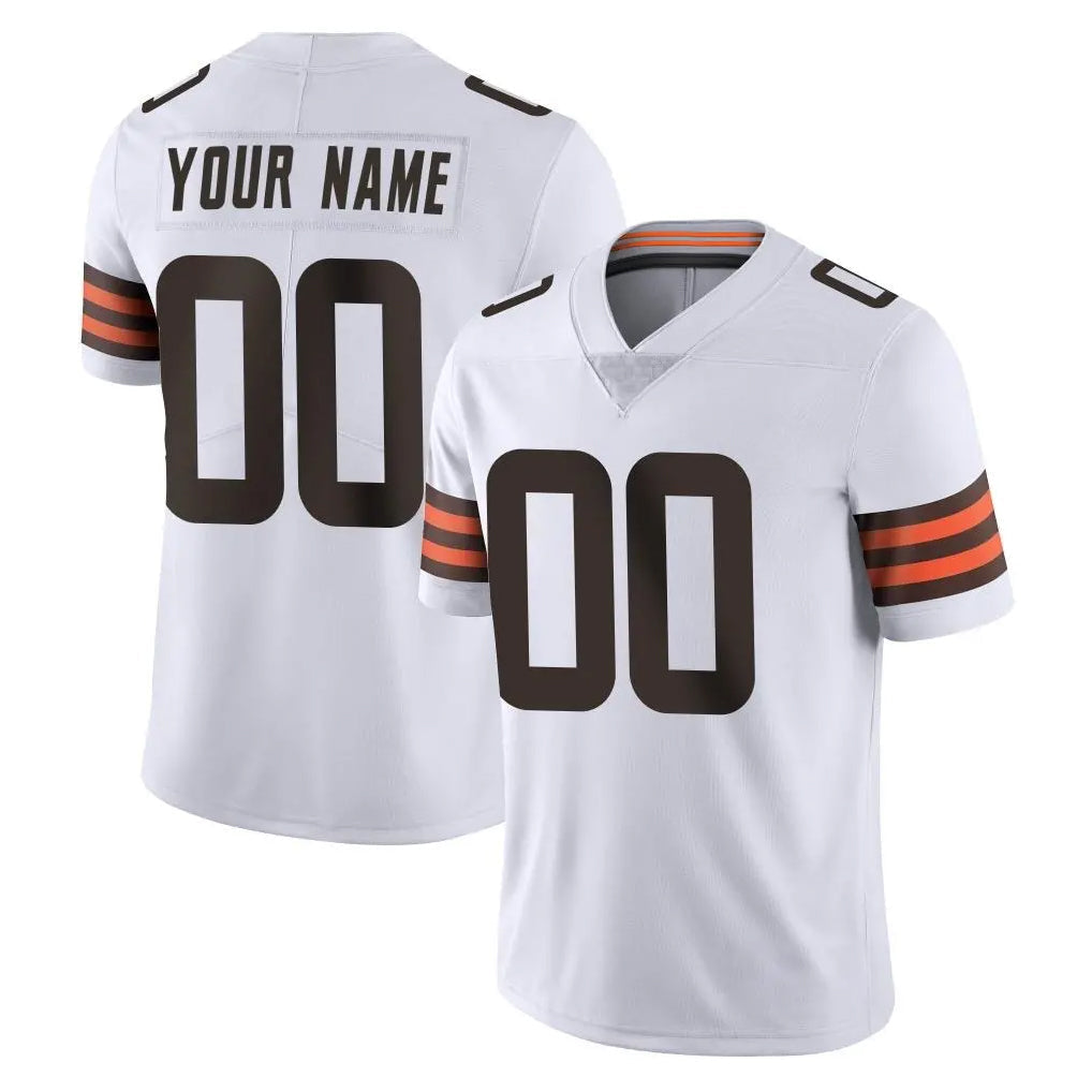 Punc Custom C.Browns White Vapor Untouchable Limited Home Game Any Name & Numbers Stitched Jerseys