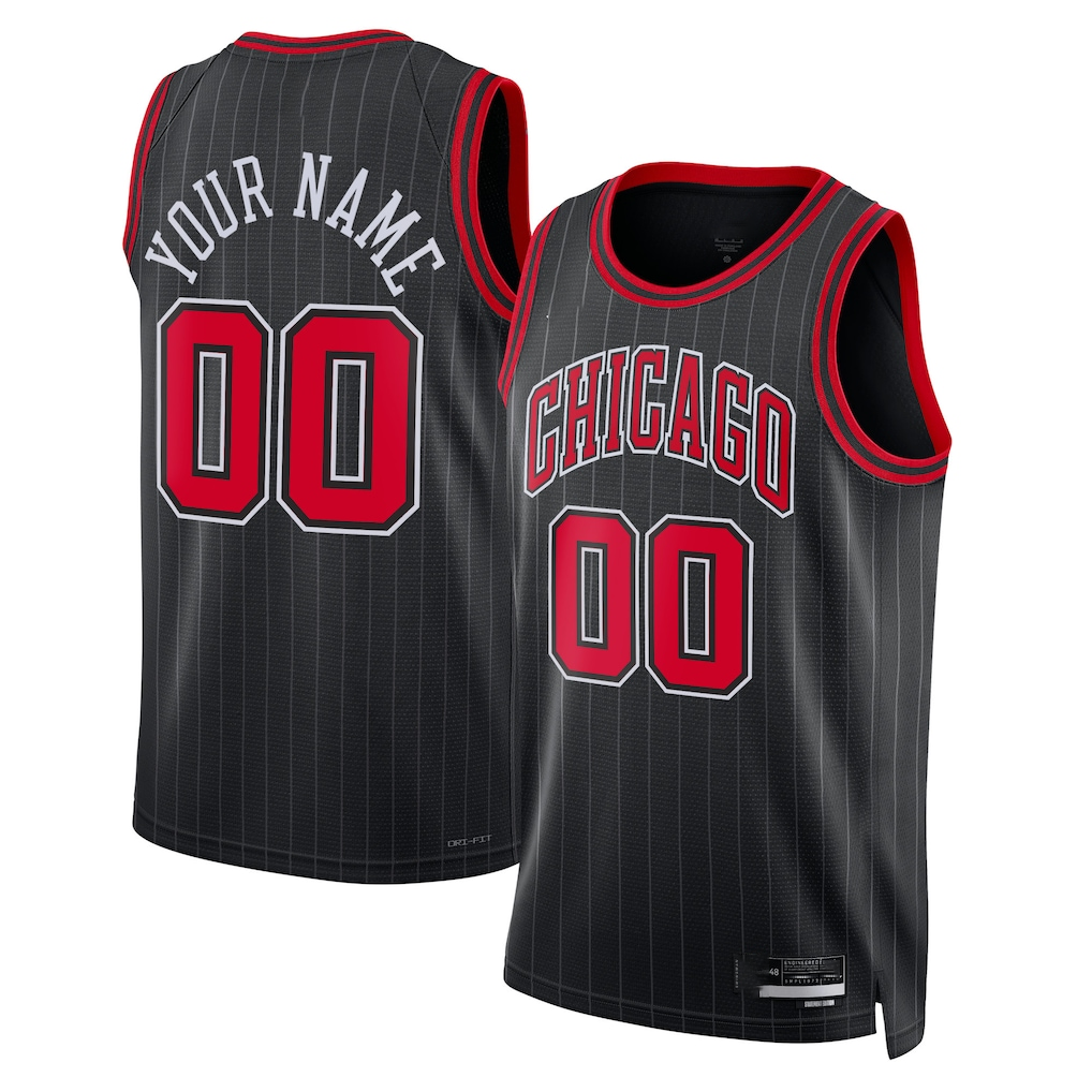 Punc Custom C.Bulls Black 2022-23 Swingman Jerseys - Statement Edition