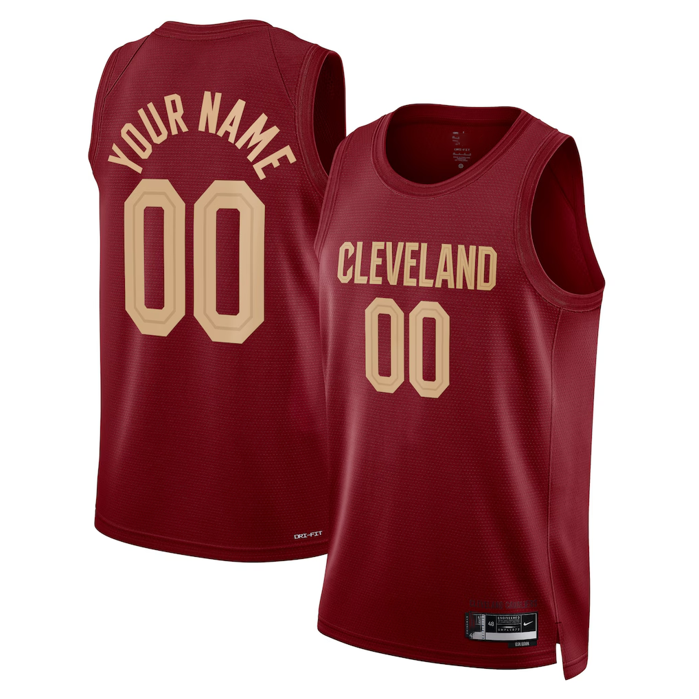 Punc Custom C.Cavaliers Burgundy Swingman Jerseys - Icon Edition