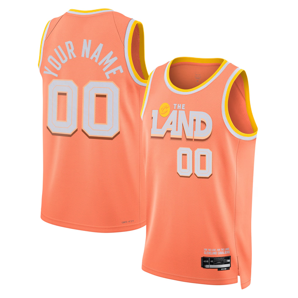 Punc Custom C.Cavaliers Orange 202526 City Edition Swingman Jerseys
