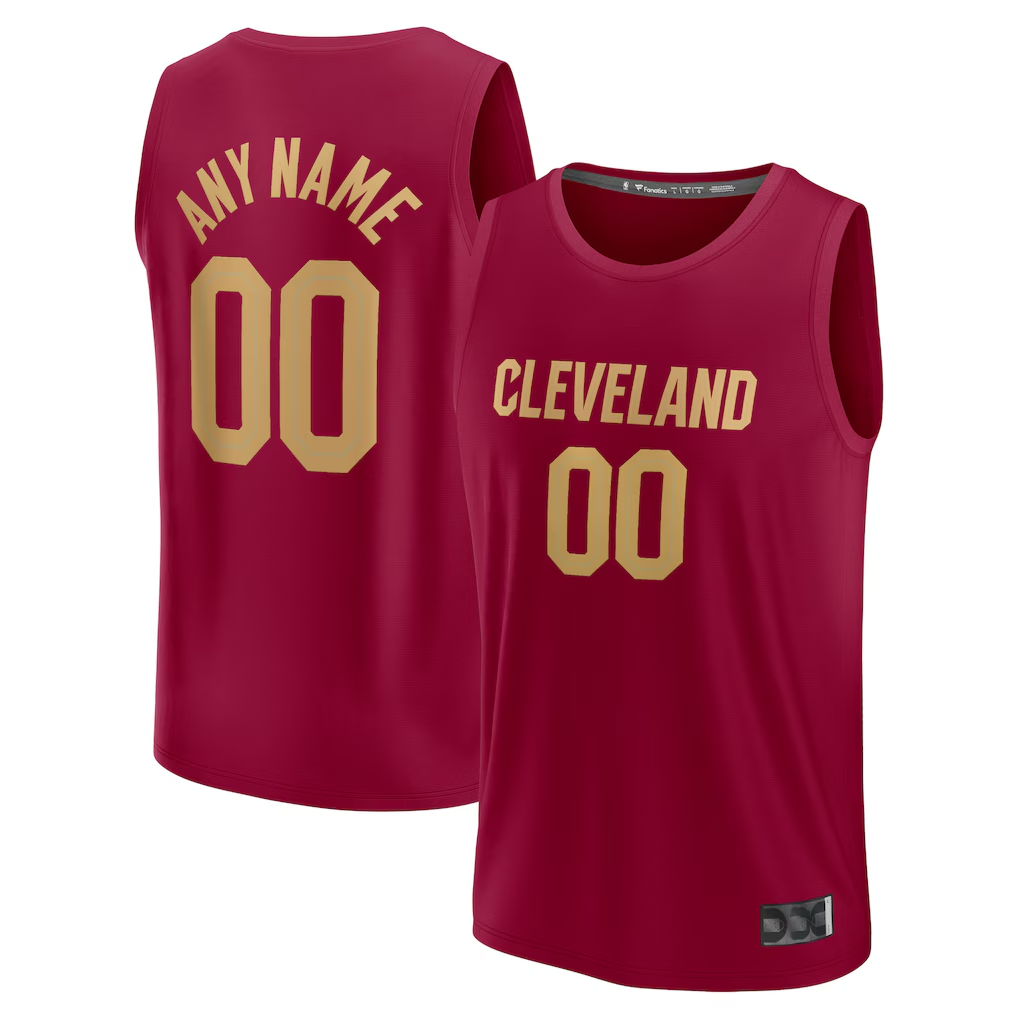 Punc Custom C.Cavaliers Wine Fast Break Jerseys - Icon Edition