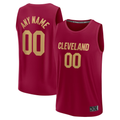 Punc Custom C.Cavaliers Wine Fast Break Jerseys - Icon Edition