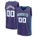 Punc Custom C.Hornets  Purple Fast Break Jerseys - Icon Edition