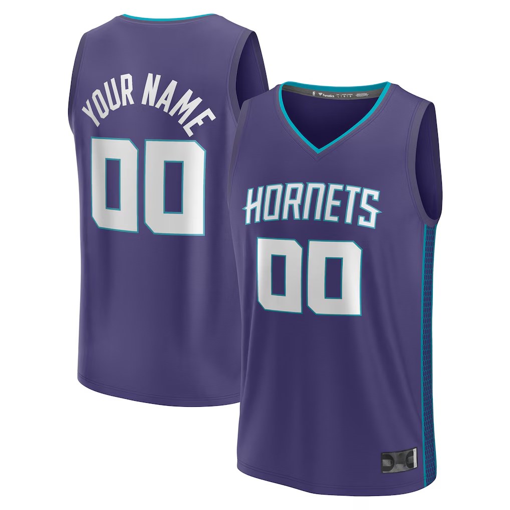 Punc Custom C.Hornets  Purple Fast Break Jerseys - Statement Edition