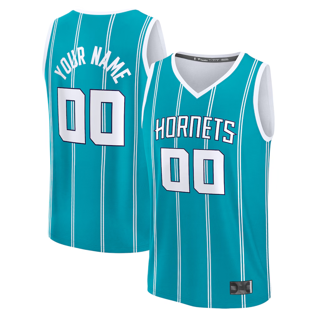 Punc Custom C.Hornets  Teal Fast Break Jerseys - Icon Edition