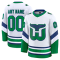 Punc Custom C.Hurricanes White Throwback Premium Stitched Jerseys