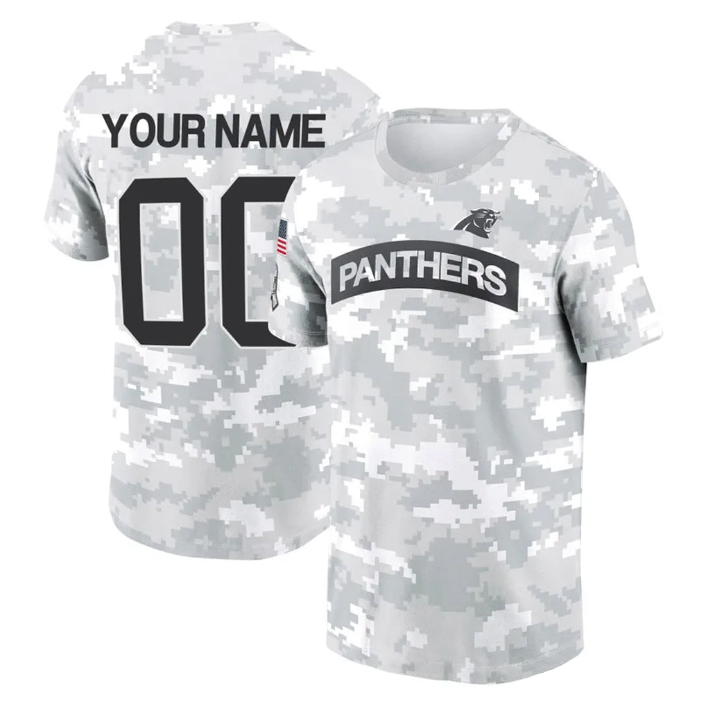 Punc Custom C.Panthers Arctic Camo Salute to Service T-Shirt Hoodies Any Name & Numbers Stitched Jerseys