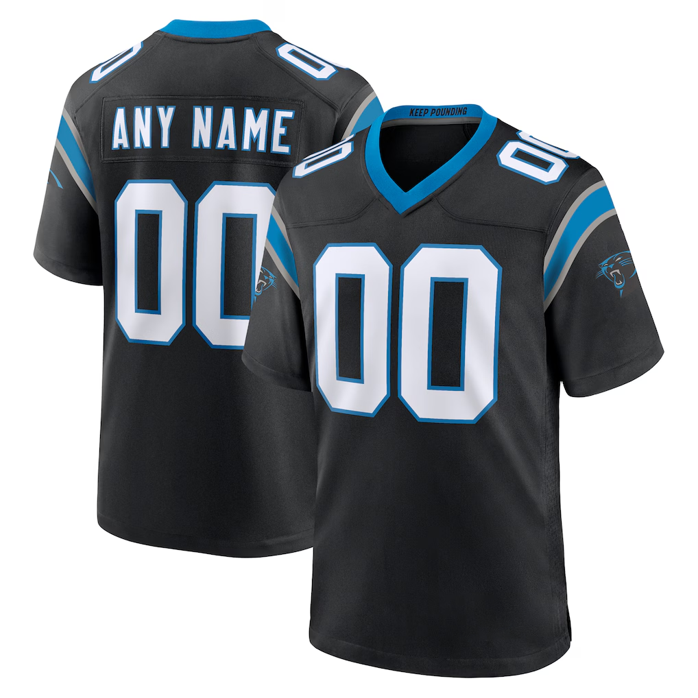 Punc Custom C.Panthers Black Game Stitched Jerseys