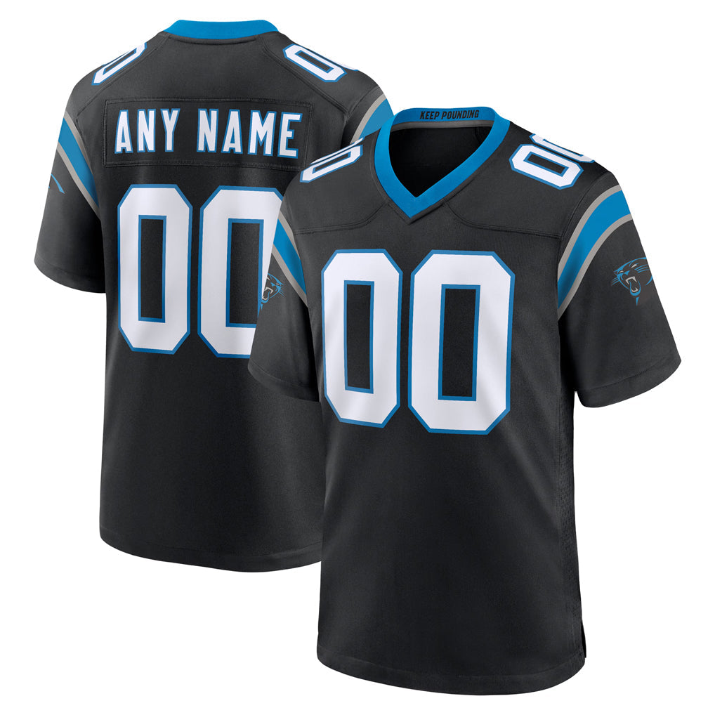 Punc Custom C.Panthers Black Home Game Any Name & Numbers Stitched Jerseys