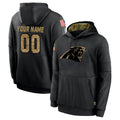 Punc Custom C.Panthers Black Salute to Service Pullover Hoodies Any Name & Numbers Stitched Jerseys