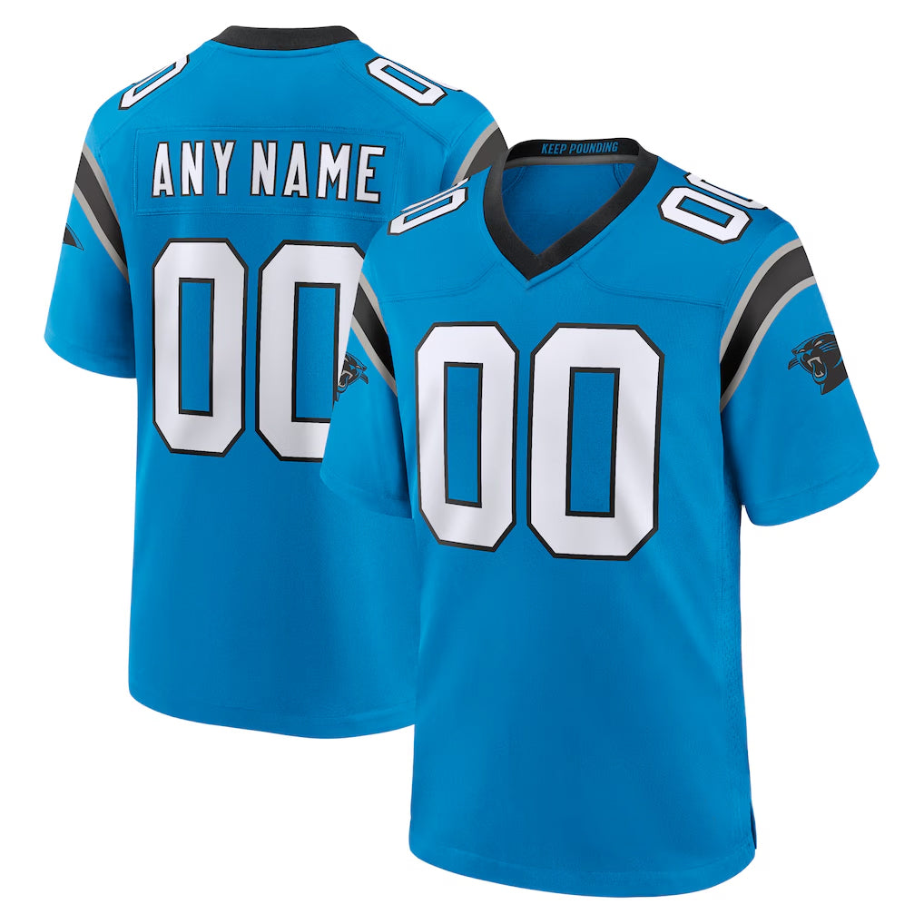 Punc Custom C.Panthers Blue Home Game Any Name & Numbers Stitched Jerseys