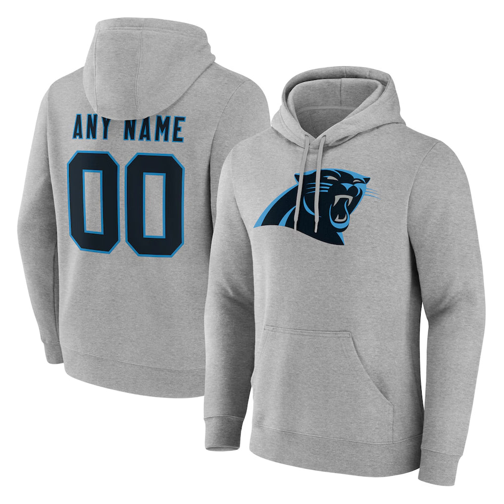 Punc Custom C.Panthers Gray Salute to Service Hoodies Any Name & Numbers Stitched Jerseys