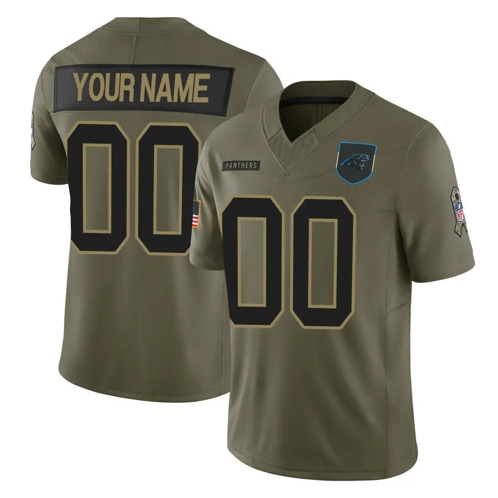 Punc Custom C.Panthers Olive 2025 Salute to Service Limited Home Game Any Name & Numbers Stitched Jerseys
