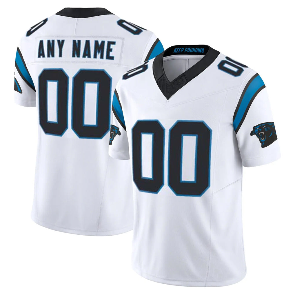 Punc Custom C.Panthers White Vapor F.U.S.E. Limited Home Game Any Name & Numbers Stitched Jerseys