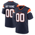 Punc Custom D.Broncos Navy Alternate Mile High Collection Game Stitched Jerseys