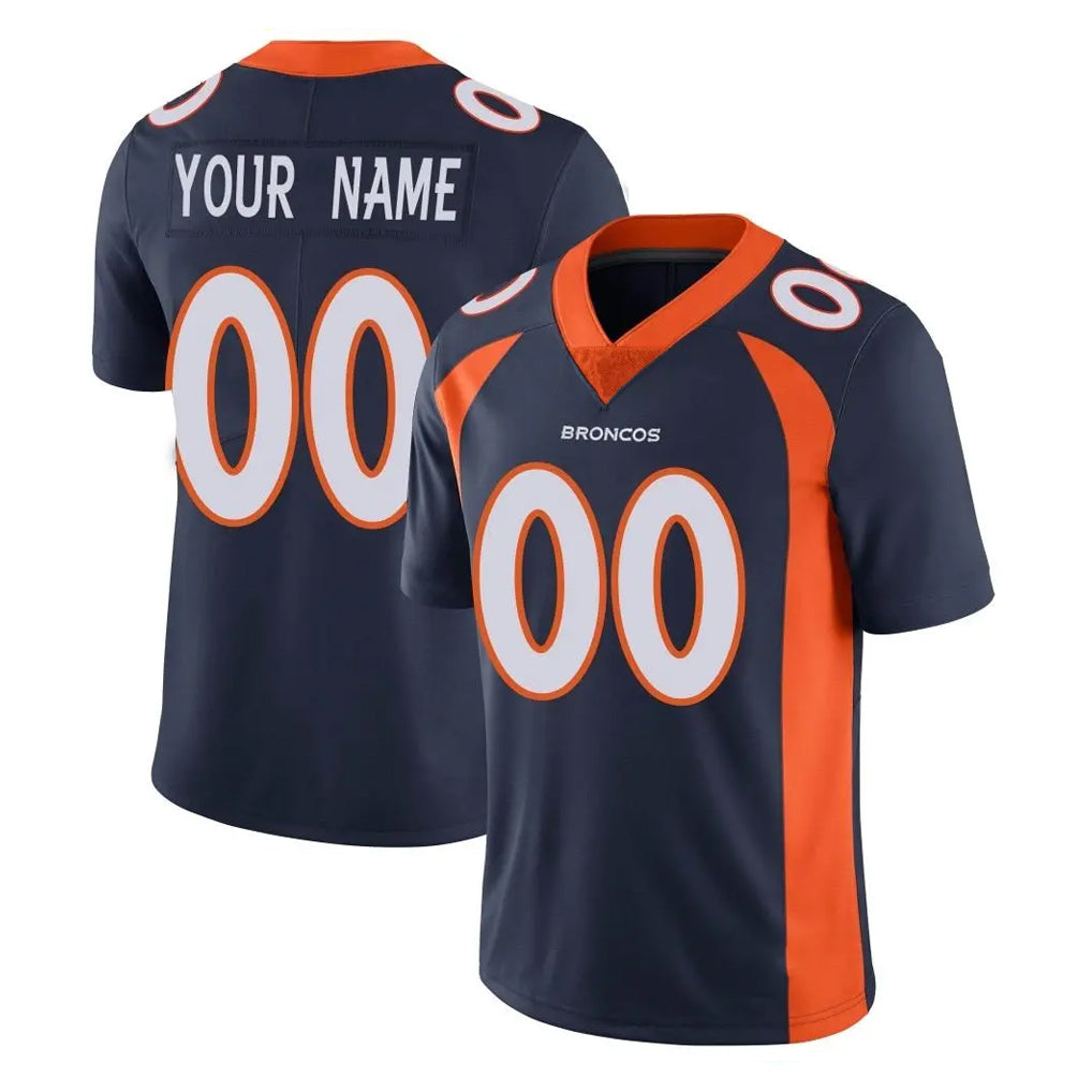 Punc Custom D.Broncos Navy Vapor Untouchable Limited Game Any Name & Numbers Stitched Jerseys