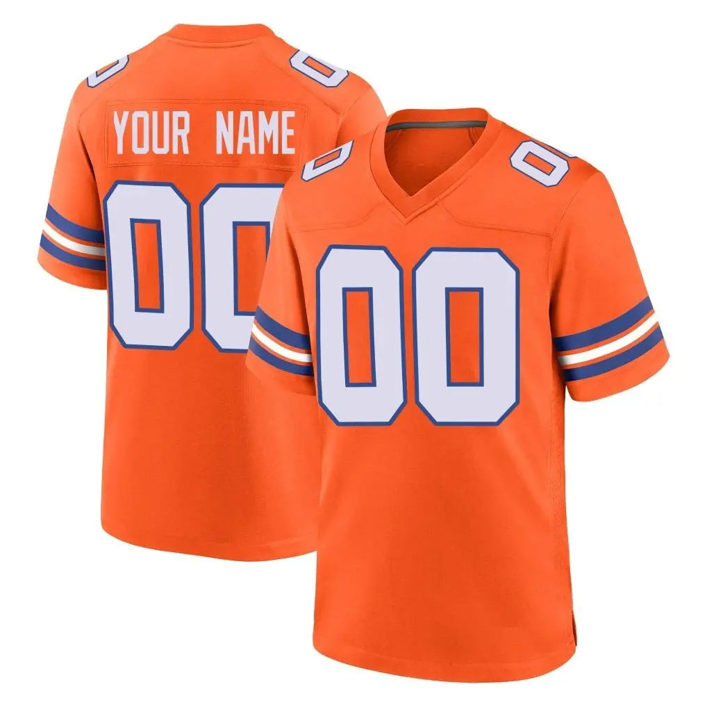 Punc Custom D.Broncos Orange Alternate Collection Throwback Game Any Name & Numbers Stitched Jerseys