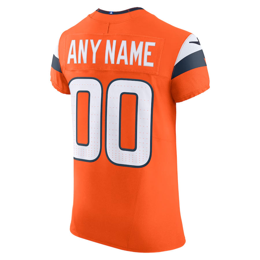 Punc Custom D.Broncos Orange Vapor F.U.S.E. Elite Stitched Jerseys