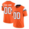 Punc Custom D.Broncos Orange Vapor F.U.S.E. Limited Home Game Any Name & Numbers Stitched Jerseys