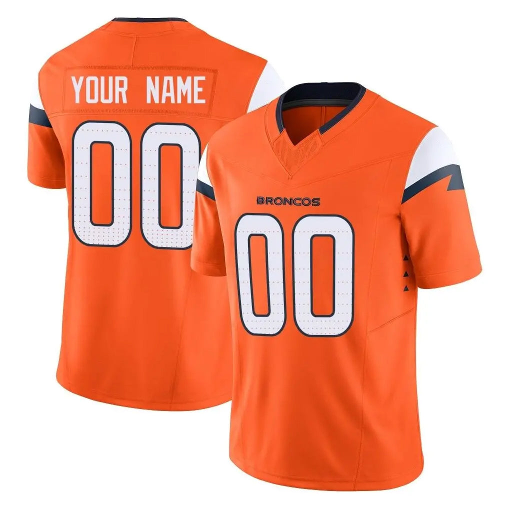 Punc Custom D.Broncos Orange Vapor F.U.S.E. Limited Home Game Any Name & Numbers Stitched Jerseys