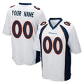 Punc Custom D.Broncos White Game Any Name & Numbers Stitched Jerseys