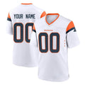 Punc Custom D.Broncos White Home Game Any Name & Numbers Stitched Jerseys