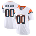 Punc Custom D.Broncos White Limited Vapor F.U.S.E. Home Game Any Name & Numbers Stitched Jerseys
