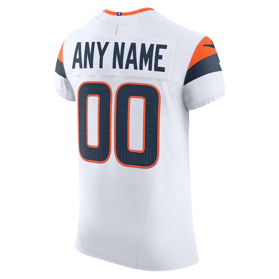 Punc Custom D.Broncos White Vapor F.U.S.E. Elite Stitched Jerseys