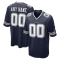 Punc Custom D.Cowboys Navy Game Stitched Jerseys